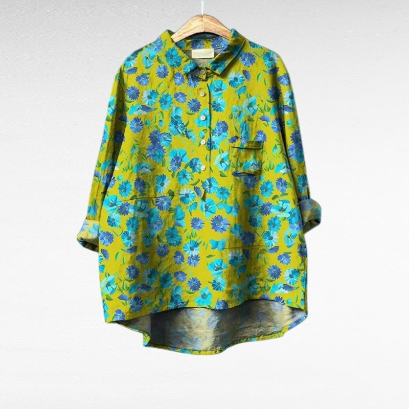 Lili™ | Vintage-Bluse mit Blumenmuster