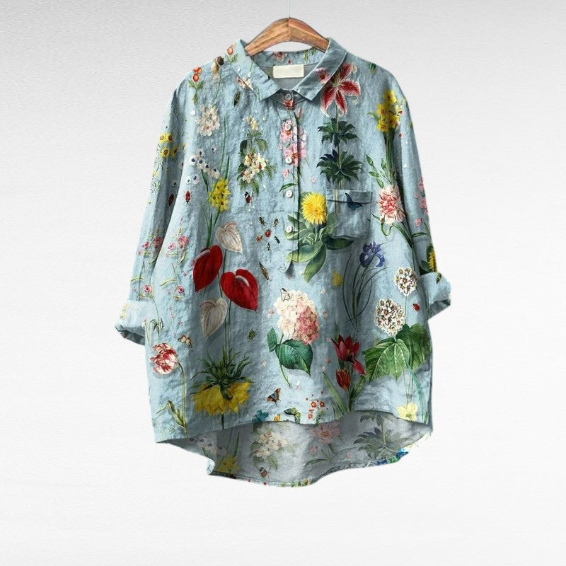 Opra™ | Vintage Bluse mit Blumenmuster