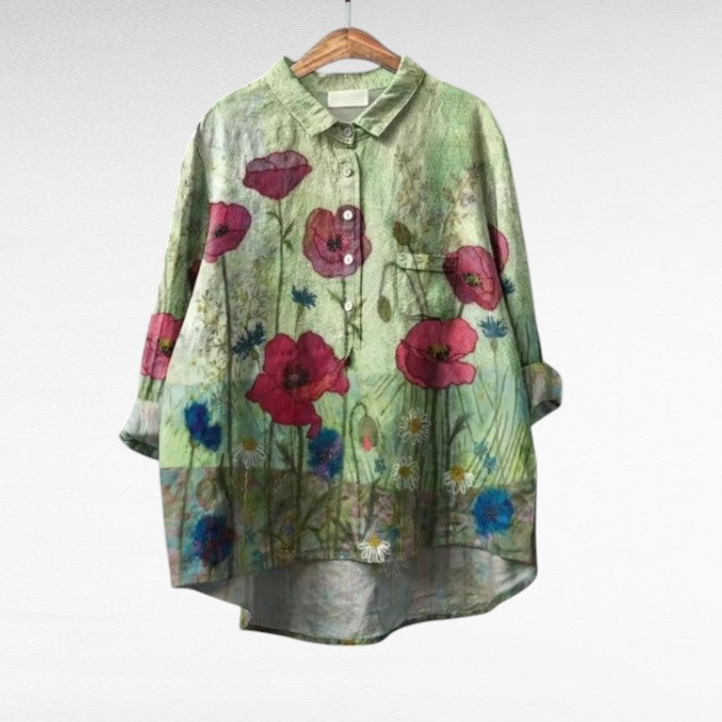 Evelyn™ | Vintage Bluse mit Blumenmuster