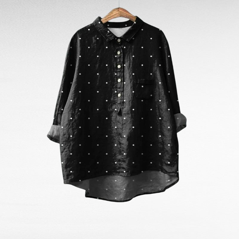 Layla™ | Vintage Bluse mit Tupfen