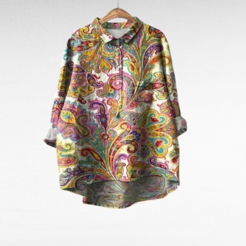 Zoe™ | Vintage Bluse mit Paisley Muster
