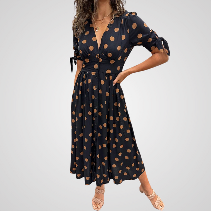 Annalise™ | Elegantes Pünktchenkleid