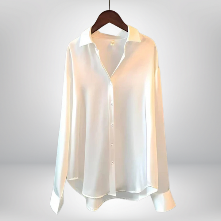 Inès™ | Elegante Bluse mit Wasserfallausschnitt