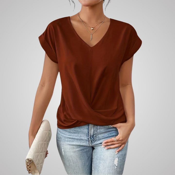 Clea™ | Premium Chic Drapierte Bluse
