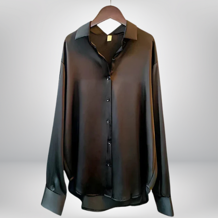 Inès™ | Elegante Bluse mit Wasserfallausschnitt