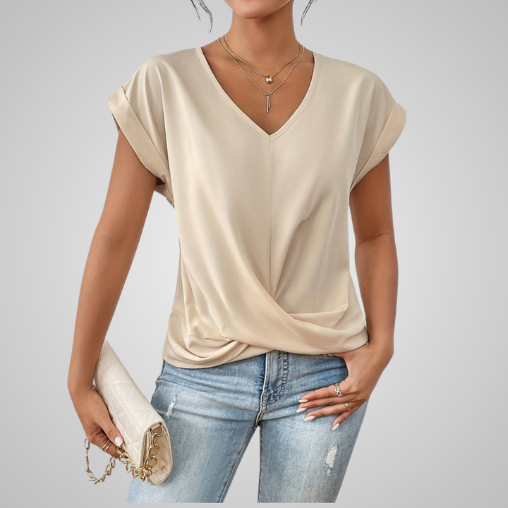 Clea™ | Premium Chic Drapierte Bluse