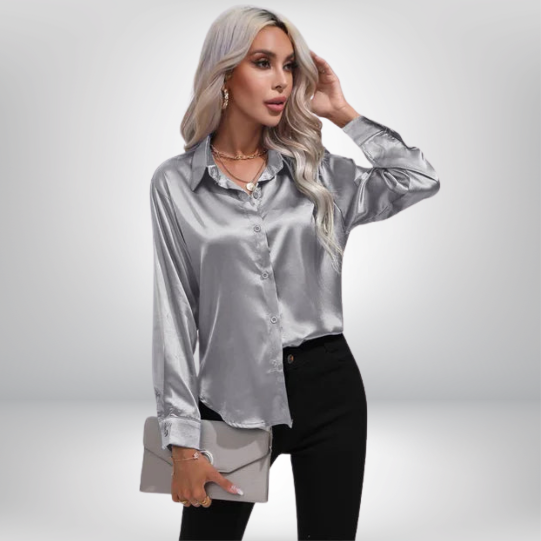 Eliza™ | Elegante Satinbluse für den Frühling