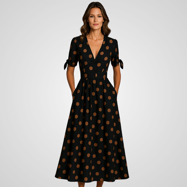 Annalise™ | Elegantes Pünktchenkleid