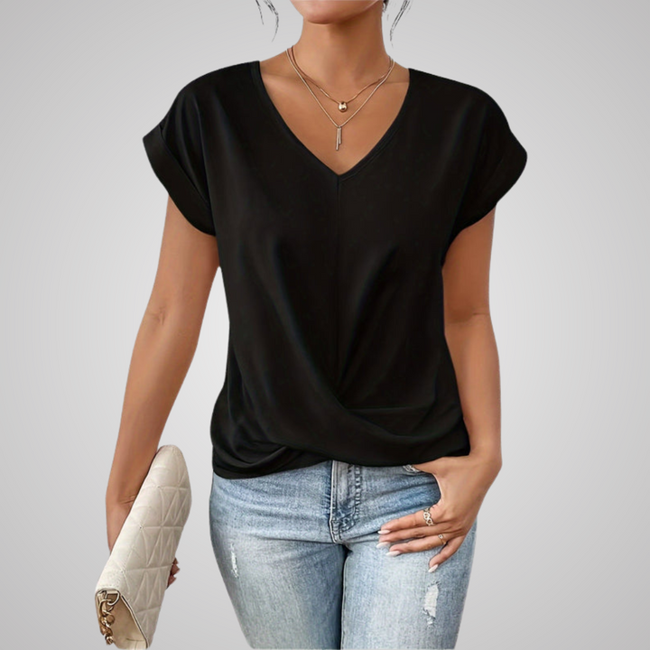 Clea™ | Premium Chic Drapierte Bluse