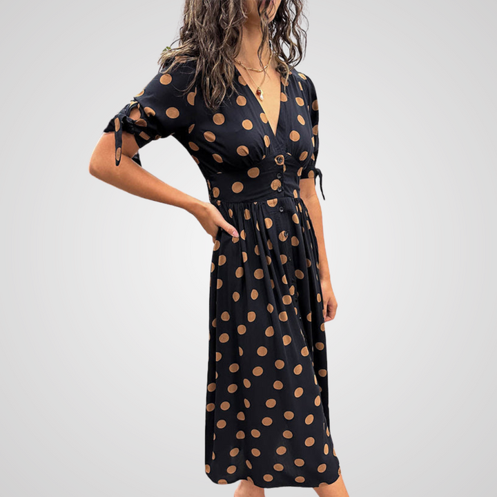 Annalise™ | Elegantes Pünktchenkleid