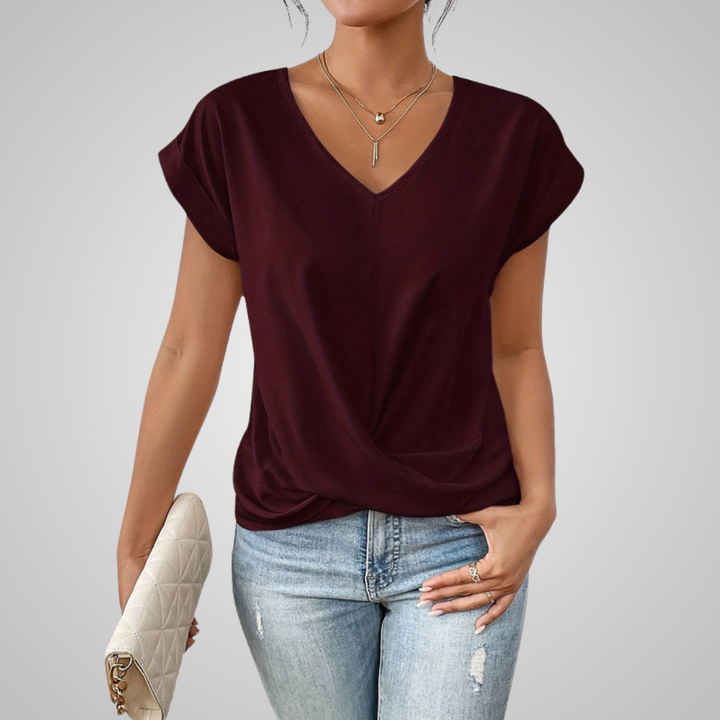 Clea™ | Premium Chic Drapierte Bluse