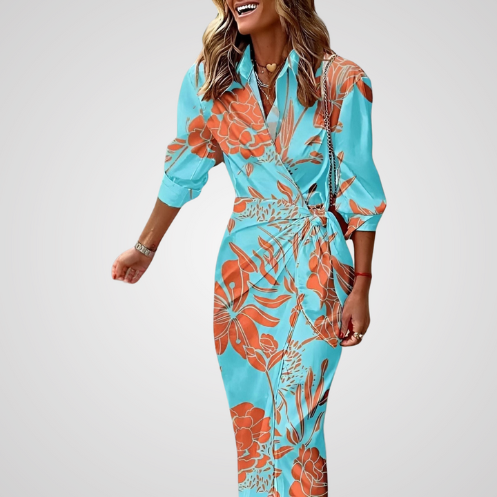 Lori™ | Elegantes, mehrfarbiges Kleid