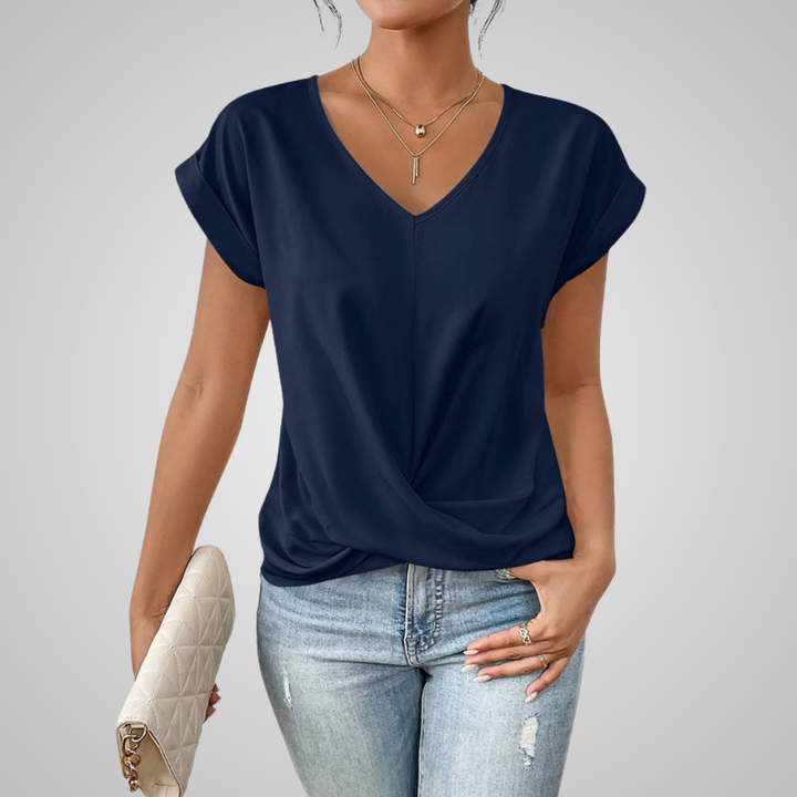 Clea™ | Premium Chic Drapierte Bluse