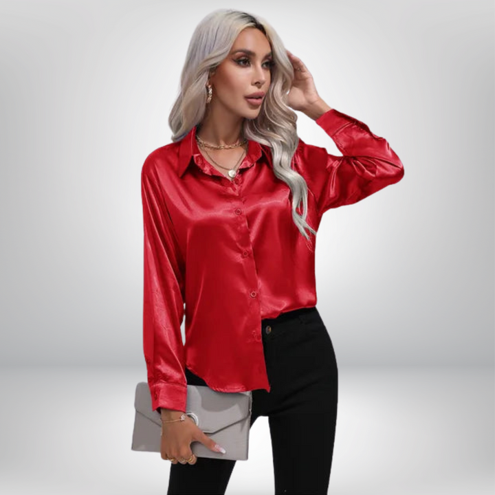 Eliza™ | Elegante Satinbluse für den Frühling