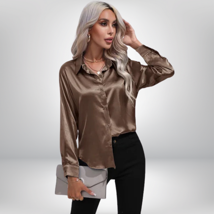 Eliza™ | Elegante Satinbluse für den Frühling