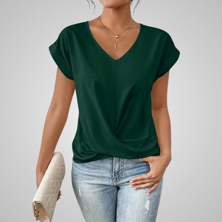 Clea™ | Premium Chic Drapierte Bluse