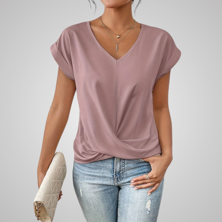 Clea™ | Premium Chic Drapierte Bluse