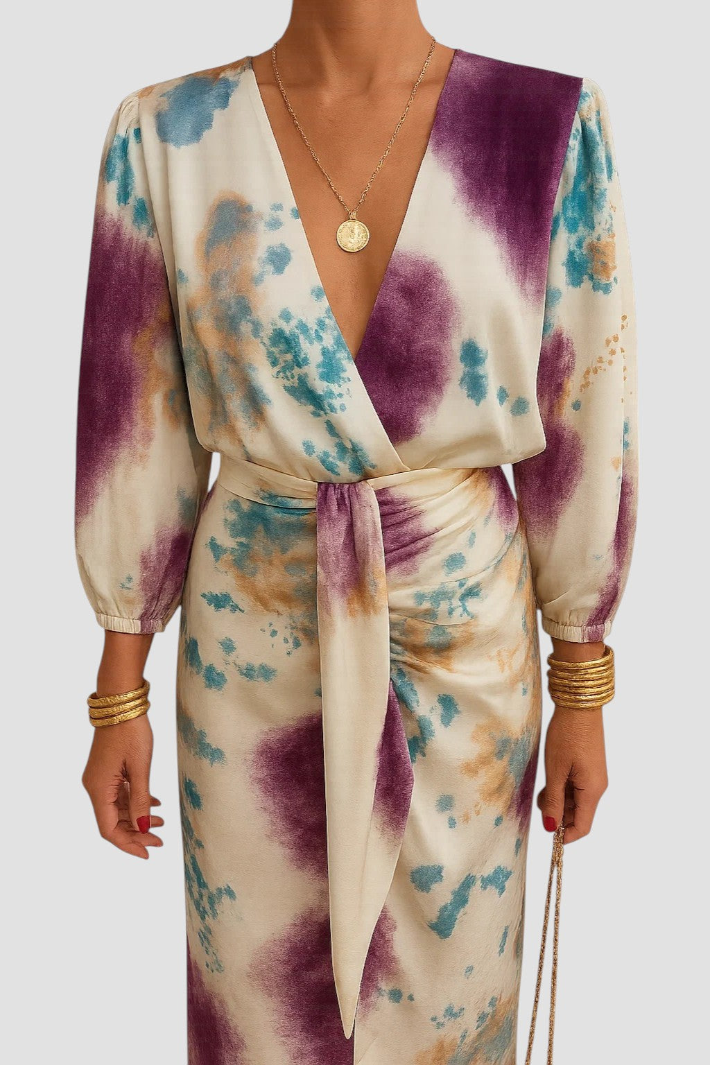 Larissa | Elegantes farbenfrohes Kleid
