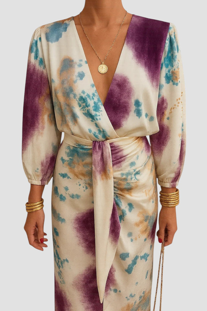 Larissa | Elegantes farbenfrohes Kleid